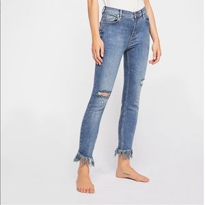 Free people great heights frayed skinny jeans
